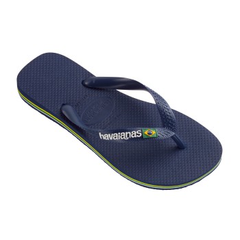 Havaianas Brasil Logo Navy Blue * Fri Frakt *