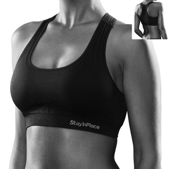 StayInPlace Line Seamless Bra A/B Black * Fri Frakt *