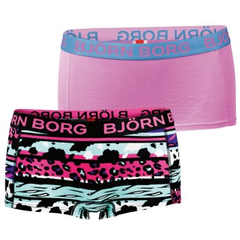   Björn Borg Mini Shorts Pink + Pattern 2-pack * Fri Frakt *