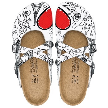 Birkenstock Dorian Valentine White With Pattern * Fri Frakt *