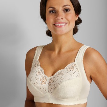 Miss Mary Exclusive Cotton Bra F White * Fri Frakt *