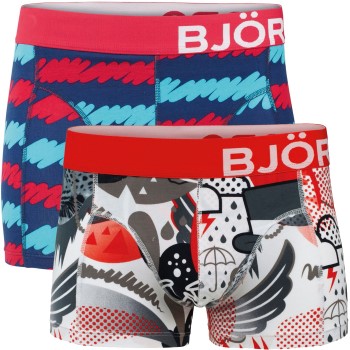 Björn Borg Short Shorts Cut&Paste + Doodle stripe 2-pack * Fri Frakt *