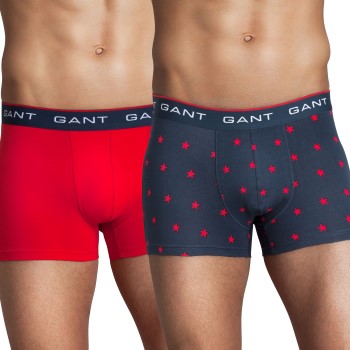 Gant Cotton Stretch Trunks Star/Red 2-pack * Fri Frakt *