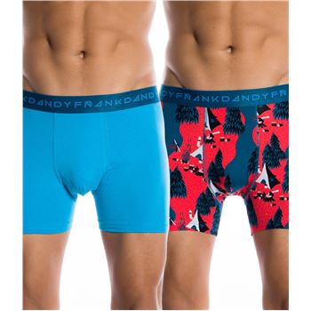 Frank Dandy Camp Solid Boxer Lyons Blue 2-pack