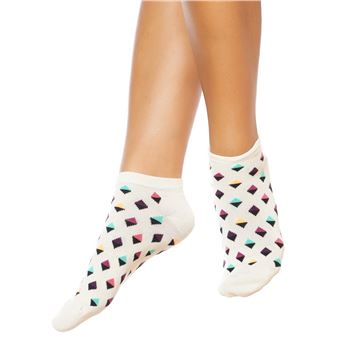Happy socks Mini Diamond Low Sock Off White