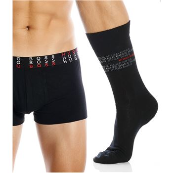 Hugo Boss Gift Box Sock and Boxer Black