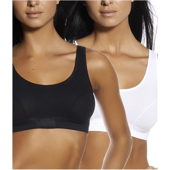 Sloggi Double Comfort Top Black and White 2-pack