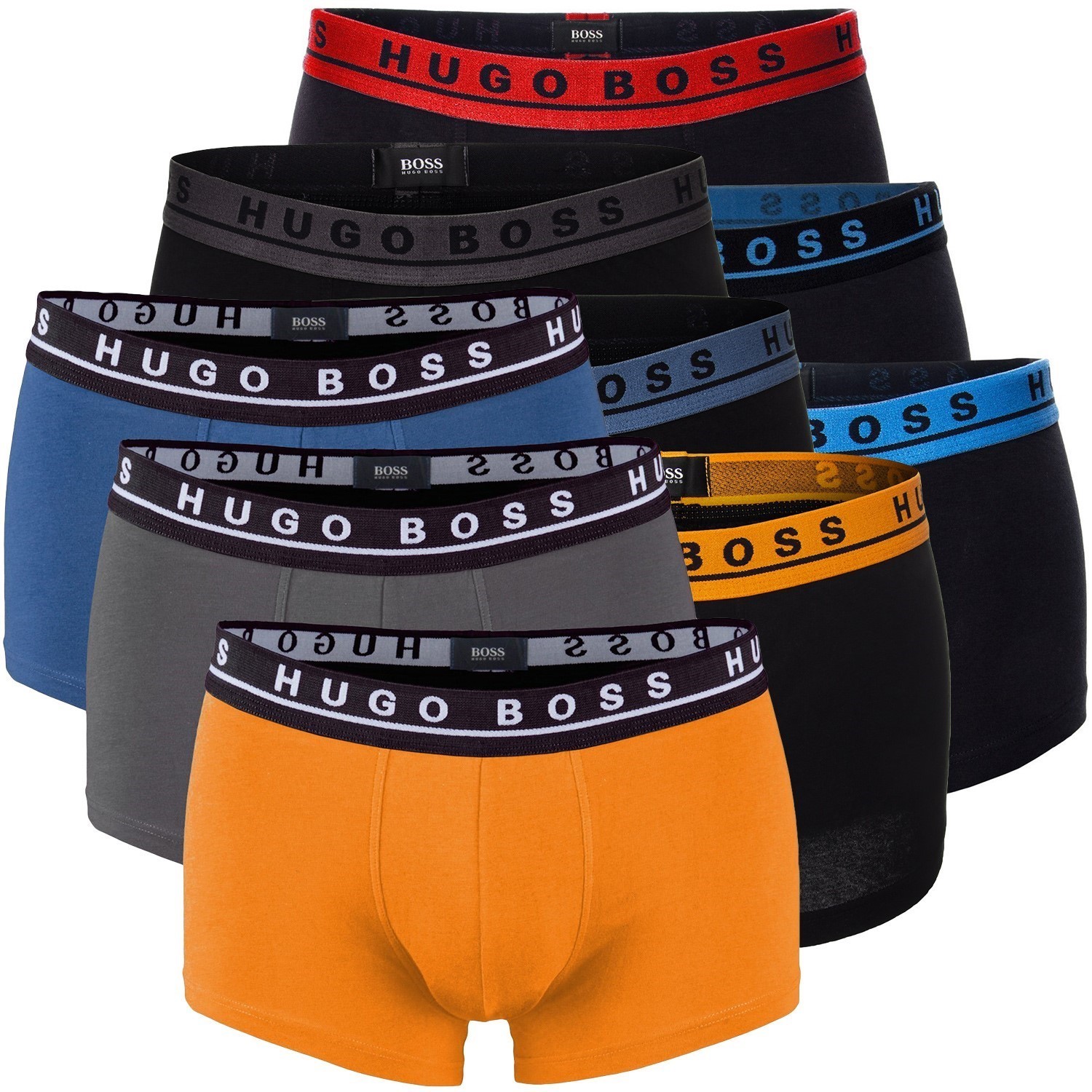 9-Pack Hugo Boss Stretch Cotton Trunk Mixpack - Boxer - Trunks - Underwear  - Timarco.eu