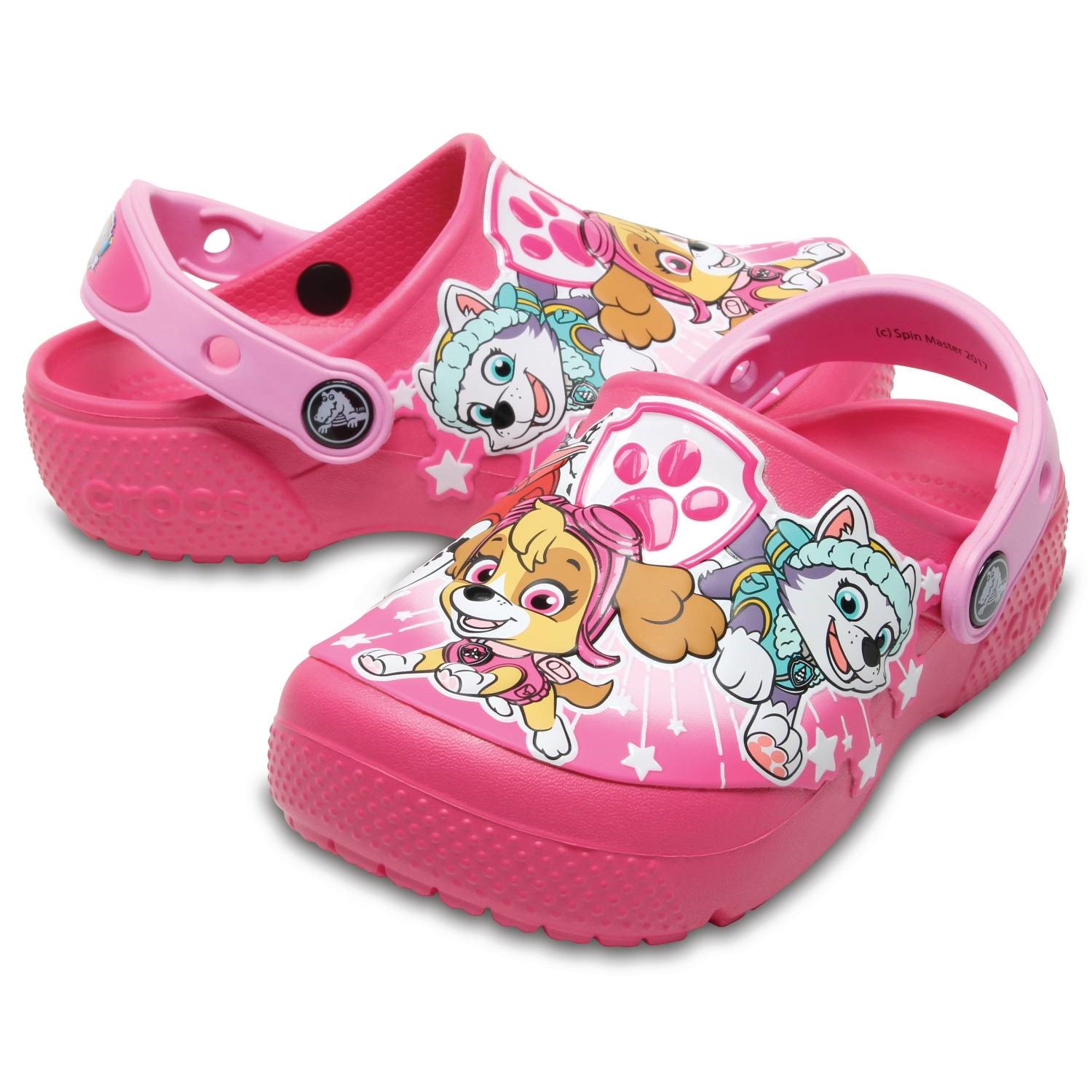 paw patrol pink crocs