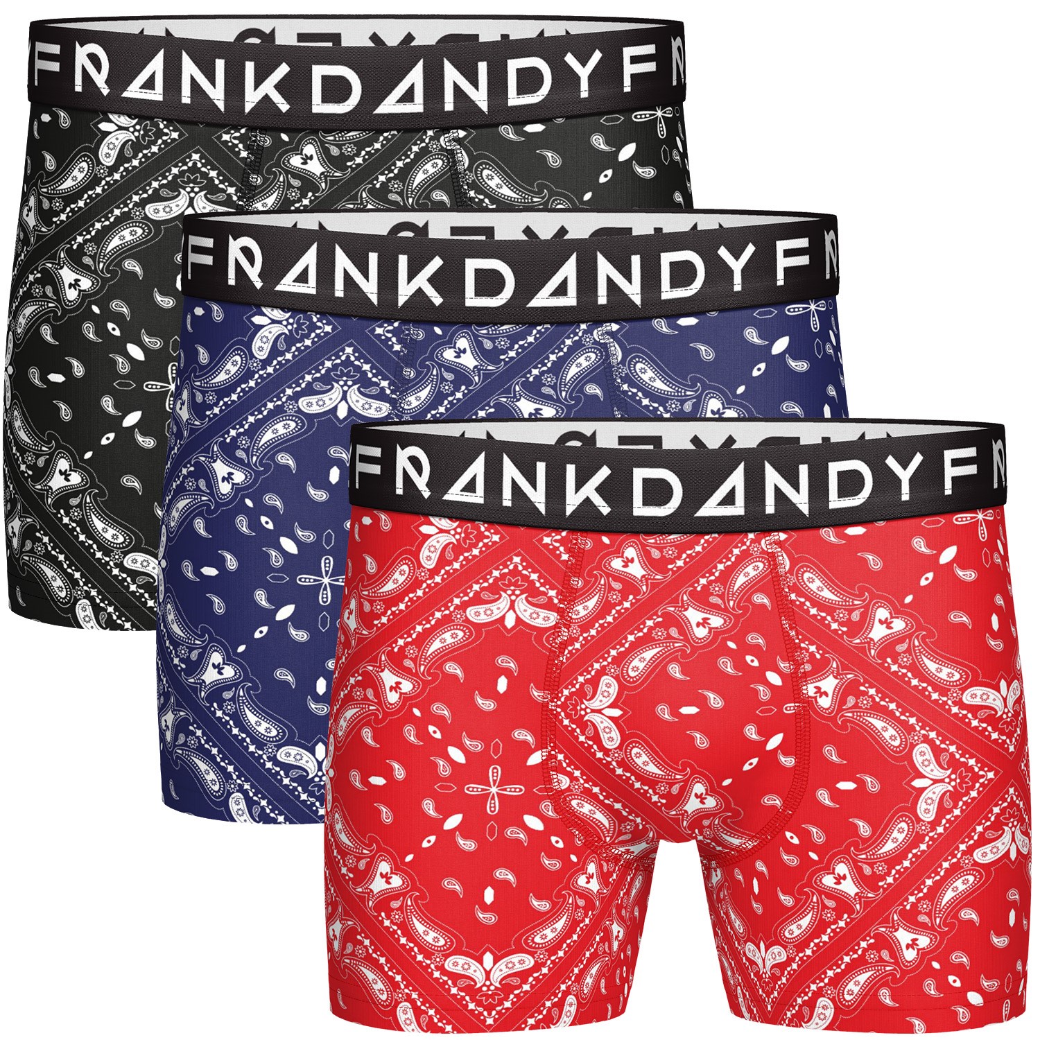 3Pack Frank Dandy Bandana Boxer Boxer Trunks Underwear Timarco