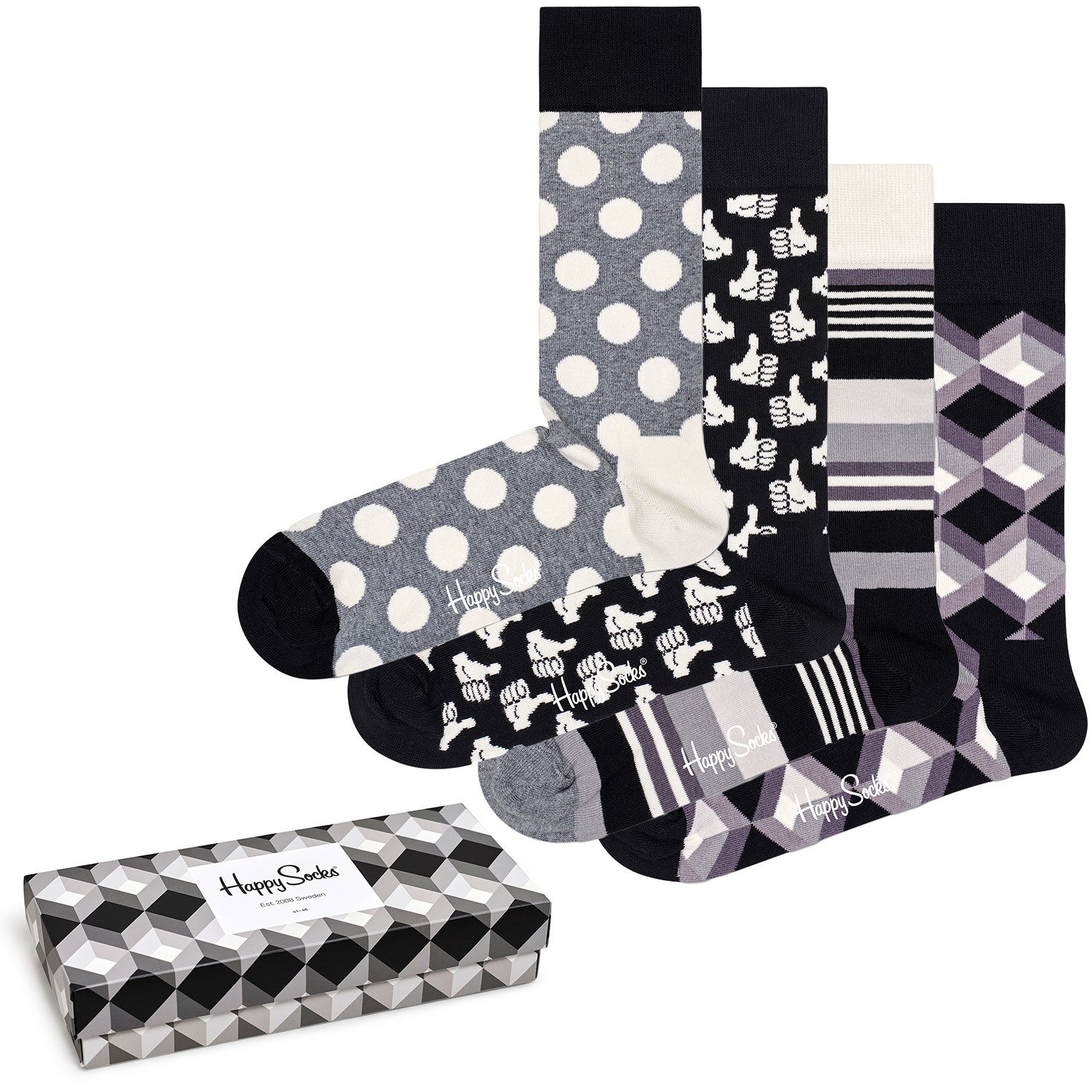 4Pack Happy Socks Black And White Gift Box 900 Gift boxes Other