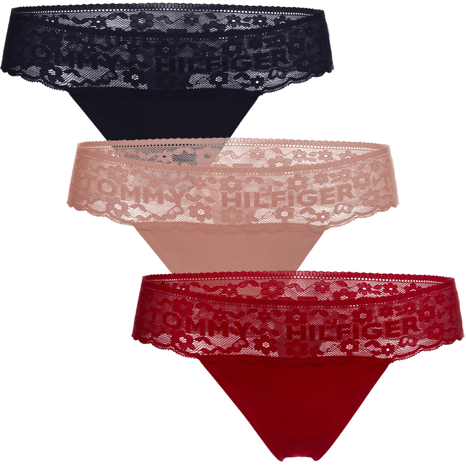 3-Pack Tommy Hilfiger Lace Thong 