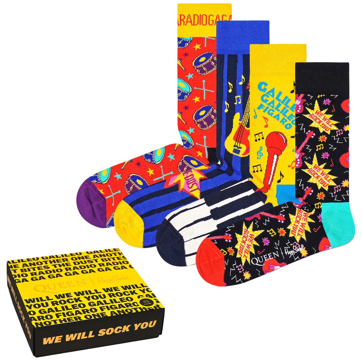 4Pakning Happy Socks Queen Gift Box Socks Gaveesker Timarco.no