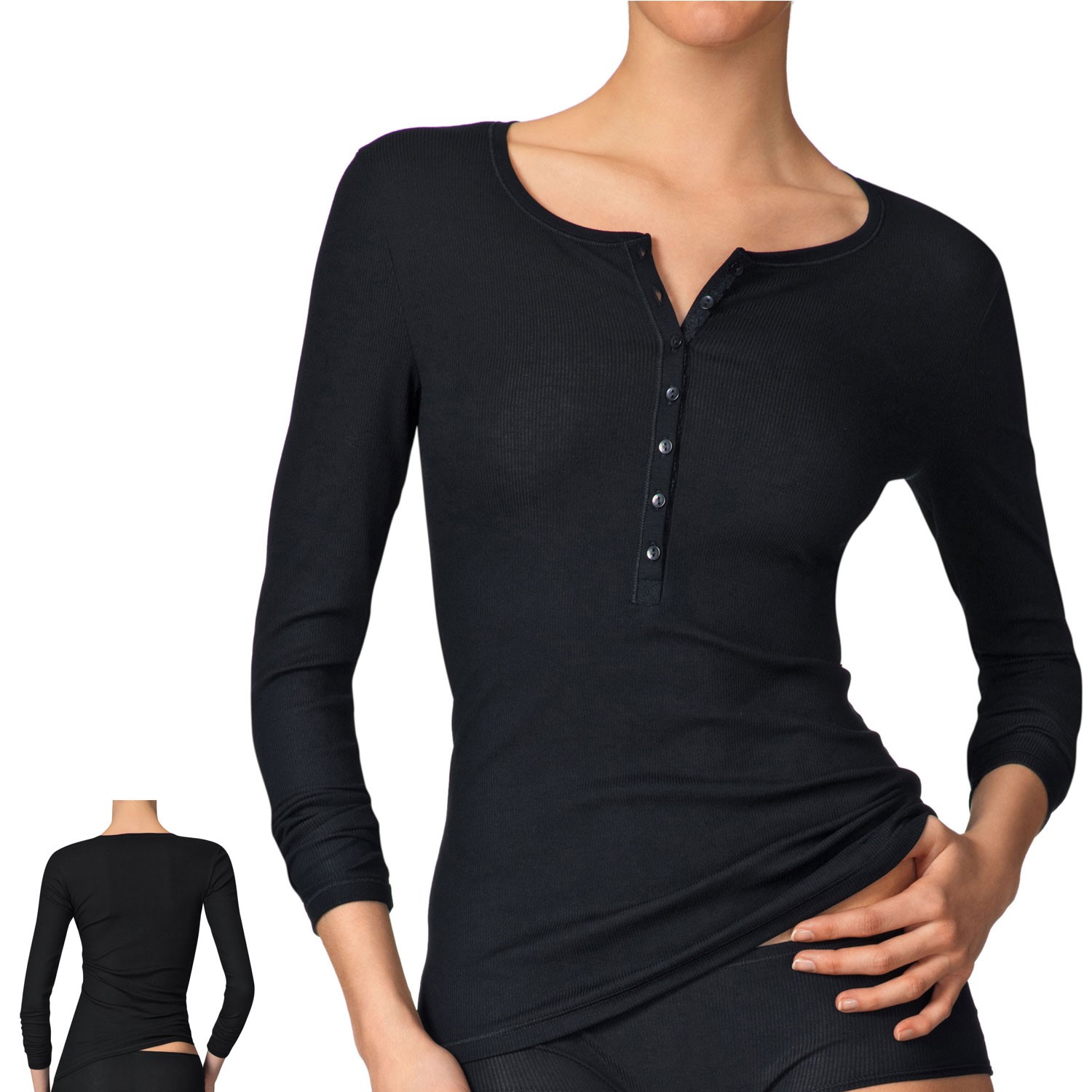 Calida Mood Long Sleeve Top Black - Tops/tanks - Clothing - Timarco.co.uk