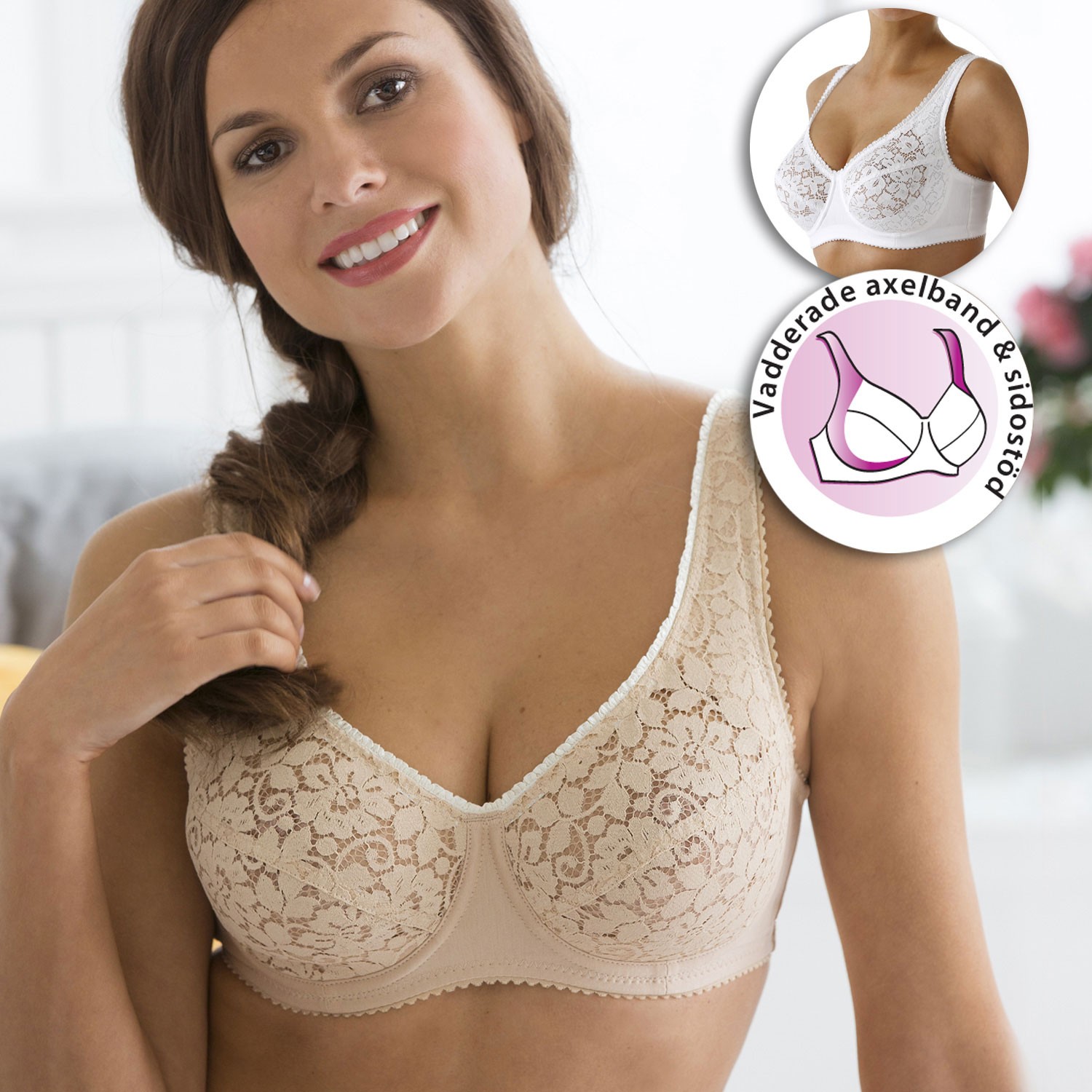 Miss Mary Underwired Bra In Exclusive Cotton F - Bras - Underwear -  Timarco.co.uk