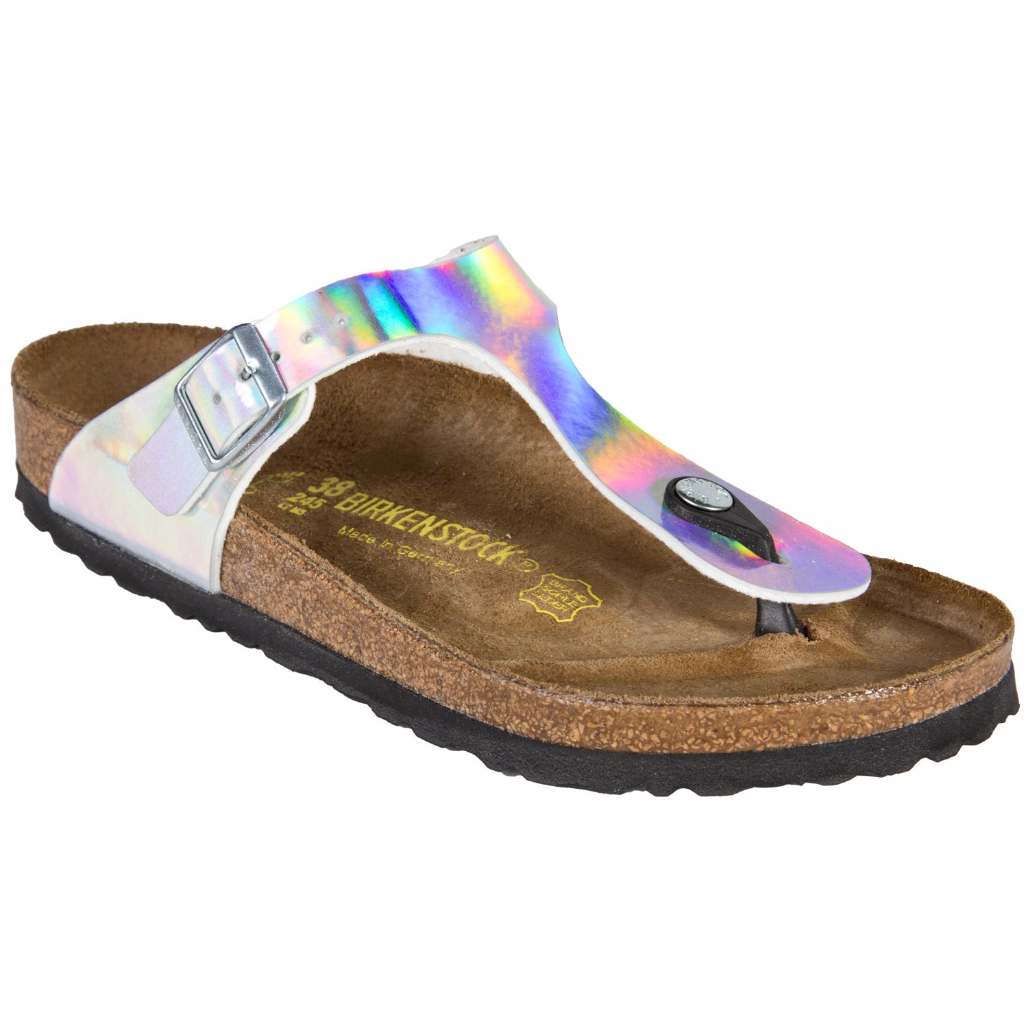 Birkenstock gizeh online mirror silver