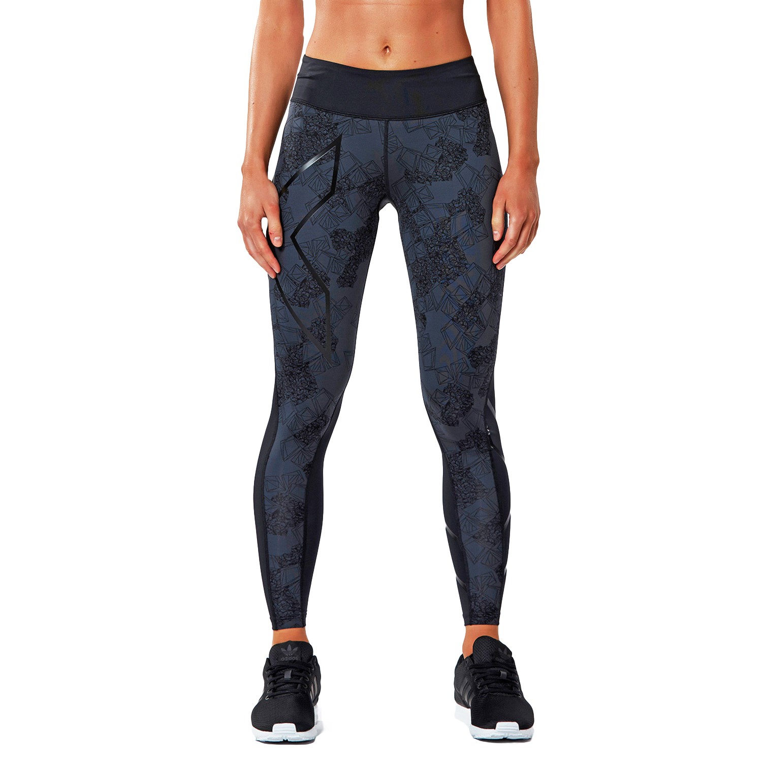 2XU Pattern Mid-Rise Compression Tights - Tights - Athletic apparel - Sport  - Timarco.co.uk