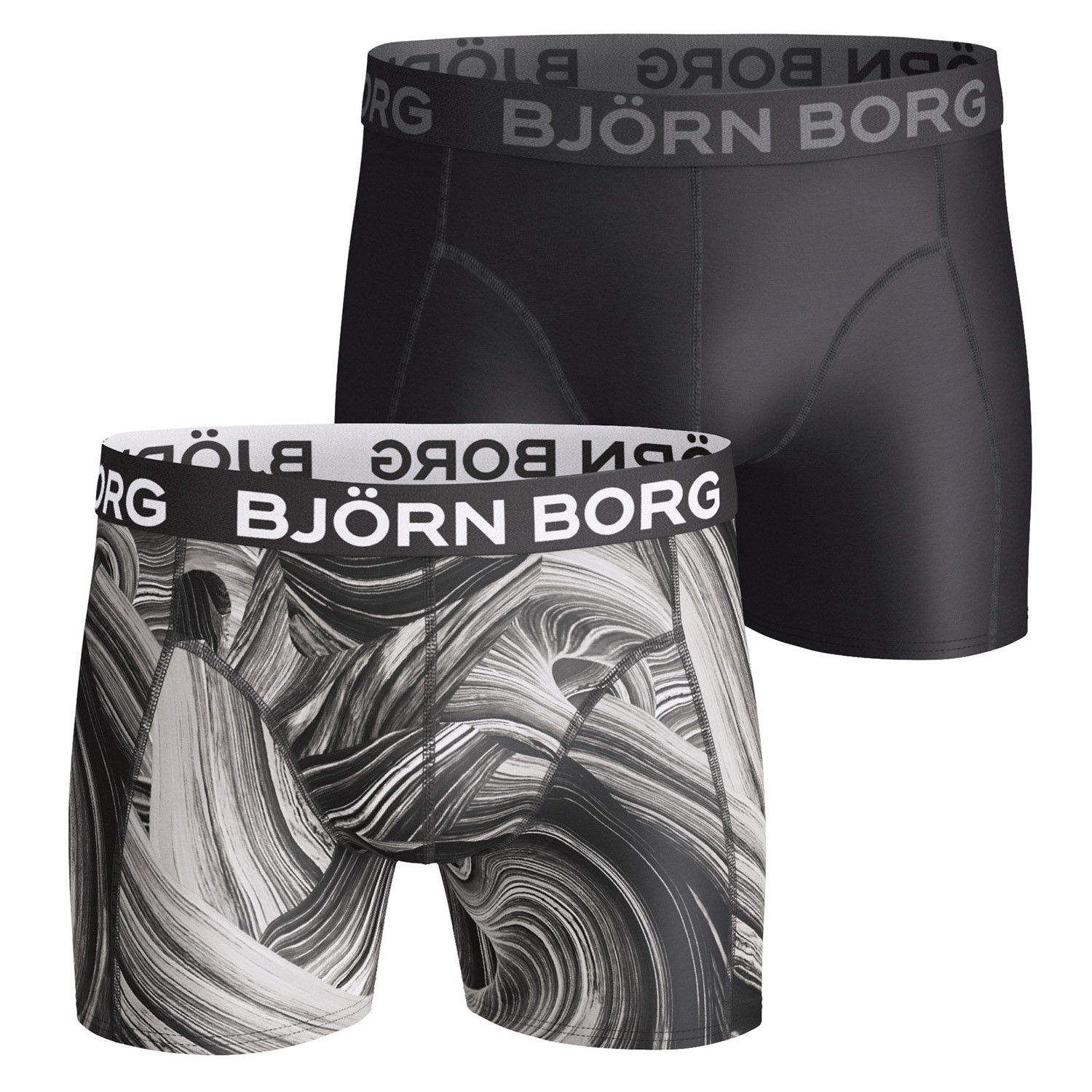 Metalen lijn Vertrouwen op leef ermee 2-stuks verpakking Björn Borg Lightweight Microfiber Wave Shorts - Boxer -  Herenslips - Ondergoed - Timarco.nl
