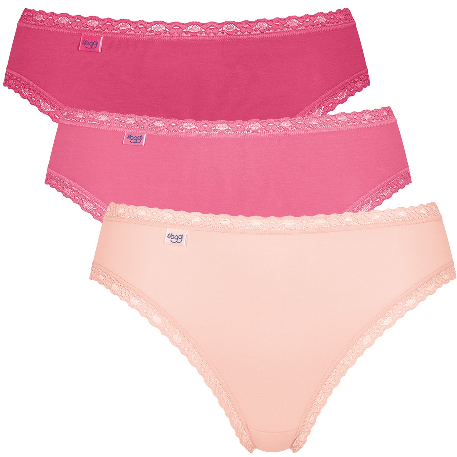 3-Pack Sloggi Weekend Tai Colored Rosa