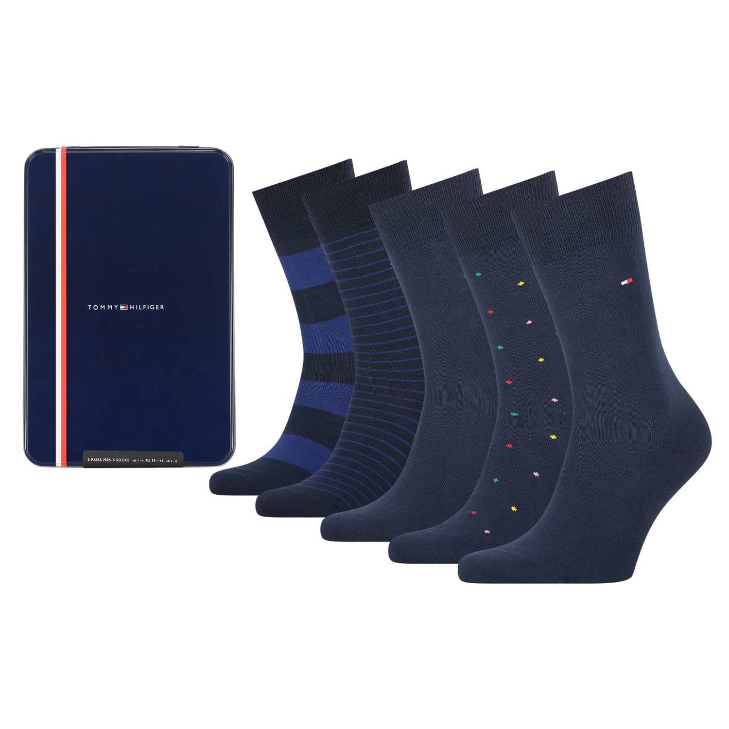 5stuks verpakking Tommy Hilfiger Men Large Sock Gift Box Cadeauboxen